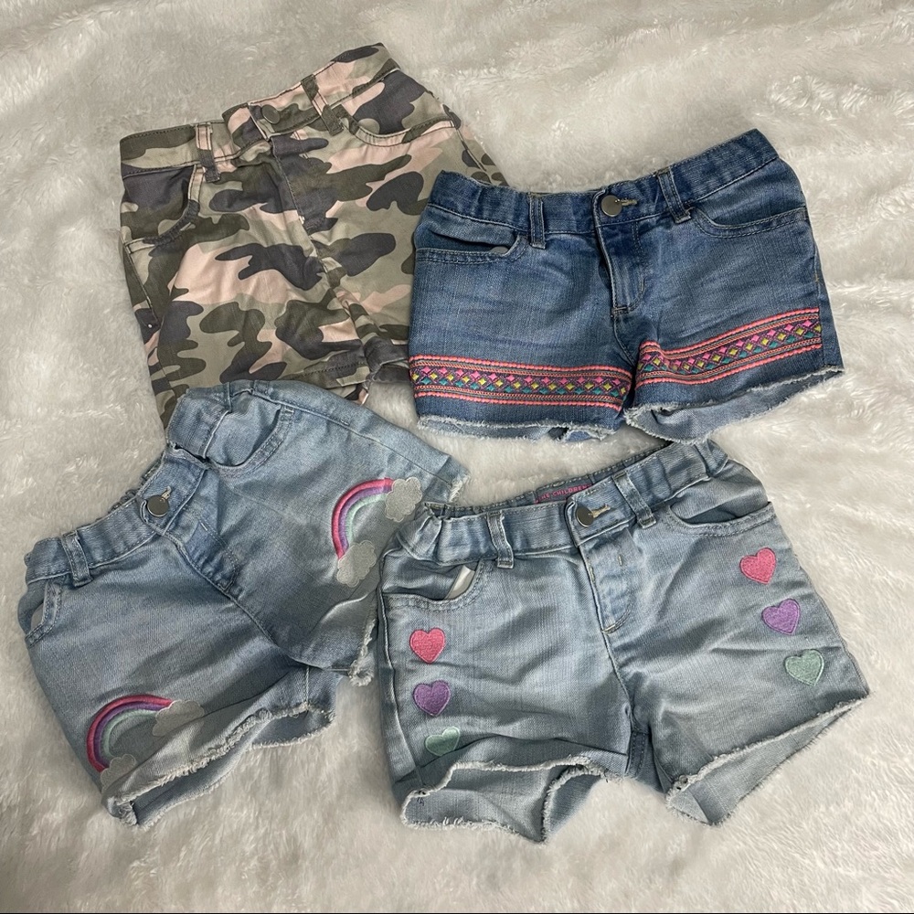 The Children’s Place Girl’s Denim Shorts 5t 4pc